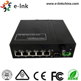 commutateur industriel de POE d'Ethernet entré par 10-18VDC avec 5 le port du gigabit POE+ 1 SFP de ports