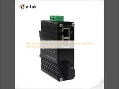 Mini Convertisseur de média fibre PoE industriel 30W conforme à la norme IEEE 802.3at -40℃~75℃