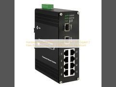 Commutateur Ethernet industriel durci 8 ports SFP Gigabit 2 ports fibre Conforme à la norme IEEE8023at Montage sur rail DIN