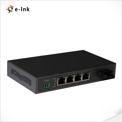 48V Power Over Ethernet Switch 10/100/1000 Mbps Fiber To Copper Web Managed Ethernet Switch