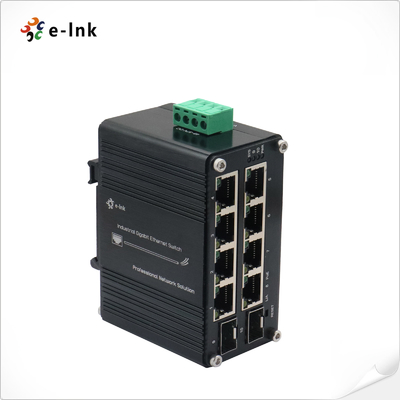 Mini Industrial Managed Ethernet Switch 8 Port 10/100/1000T + 2 Port 100/1000X SFP