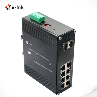 Industrial Managed Network Switch 8 Port 10/100/1000T 802.3at PoE + 2 Port 1000X SFP