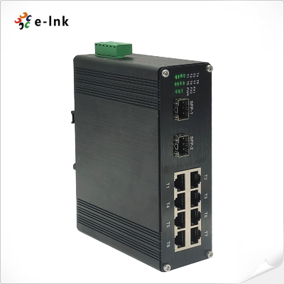 2 Gigabit SFP Uplink Ports Industrial Ethernet 8 Port PoE Switch