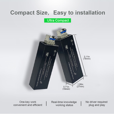 Self Adaptive Mini Media Converter 10 / 100 / 1000 BASE-T To 100 / 1000 BASE-X SFP