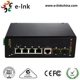 4 Port Industrial Gigabit Ethernet POE Switch Managed Hardened 4M Buffer Memory