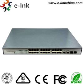 2 SFP + 24 PoE 10 / 100 /1000M PoE-PSE Fiber to Copper Ethernet PoE Switch