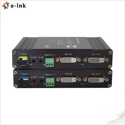 Industrial DVI Fiber Extender with 1080P HD Video RS232 Control Audio Signal Transmission