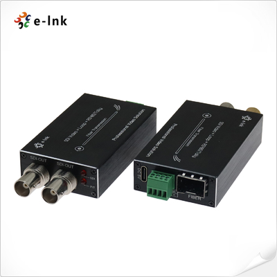 3G-SDI Fiber Converter HD Video Transmission 80km Range 8 Channel Audio Embedded
