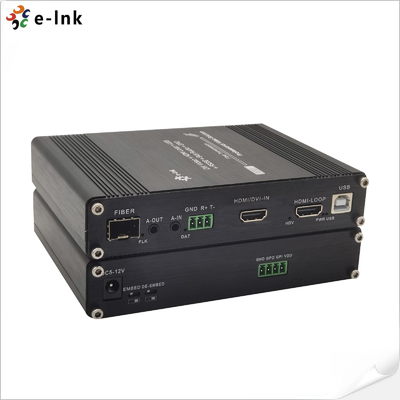 HDMI Fiber Optic Extender 20km Single Fiber 1080P KVM RS232 Audio Transmission