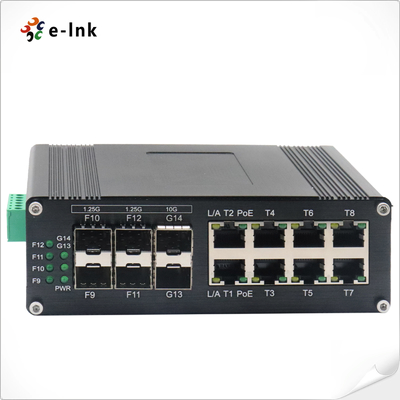 Industrial 8 TP Ports and 6 Fiber Ports SFP+ Managed Ethernet Switch for Integrating Networks