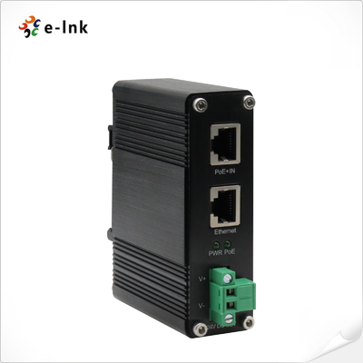 Industrial PoE Splitter for 24VDC Devices, IEEE802.3af/at Compliant Plug-and-Play