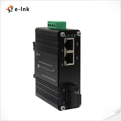Industrial SFP Ethernet Fiber Converter, 2-Port 10/100/1000BASE-T for Industrial Networks