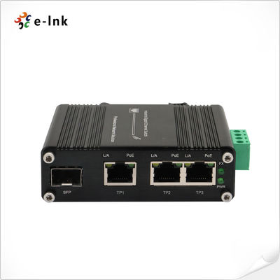 Solar-Powered Industrial PoE Switch 10/100/1000Mbps PoE 30W per Port with Wide Temp and 12~48VDC Voltage Booster DIN Rail