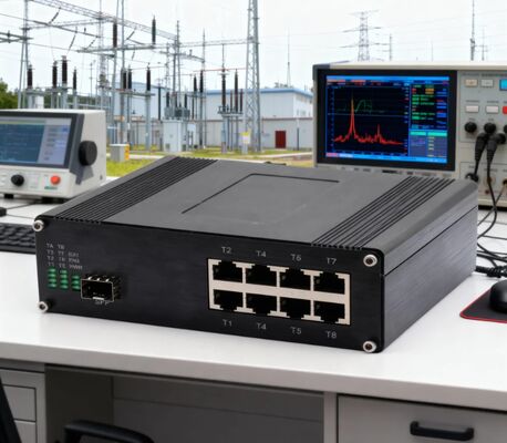 Industrial 8-Port Gigabit Ethernet Switch + 1-Port 1000Base-X Fiber -40~80°C