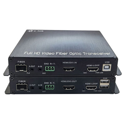 RS232 BIDI Audio 2.97Gbps HDMI KVM Over Fiber Extenders