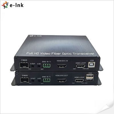 RS232 BIDI Audio 2.97Gbps HDMI KVM Over Fiber Extenders