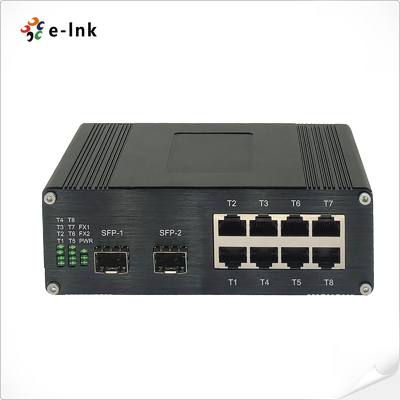 2 Gigabit SFP Uplink Ports Industrial Ethernet 8 Port PoE Switch