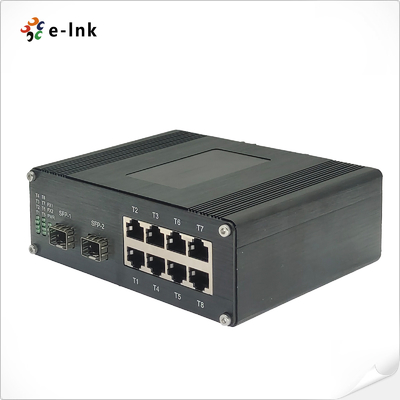 2 Gigabit SFP Uplink Ports Industrial Ethernet 8 Port PoE Switch