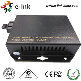 Double convertisseur de médias de fibre de POE de fibre, Ethernet Rj45 au convertisseur optique de médias de fibre