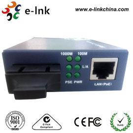 Convertisseur optique de médias de fibre de Gigabit Ethernet POE pour le mode unitaire de caméra d'IP de POE