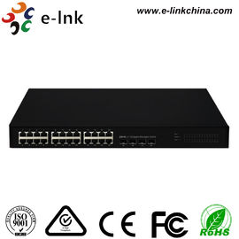 24 commutateurs d'Ethernet de fibre de gestion du port L3, Ethernet ont contrôlé le commutateur de réseau