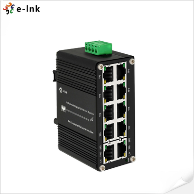 Commutateur Ethernet mini industriel non géré à 10 ports Gigabit, entrée de puissance 12~48VDC