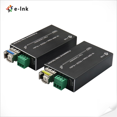 Micro 4K HDMI Extender à fibre avec RS232 et Audio externe 5V DC Type-C