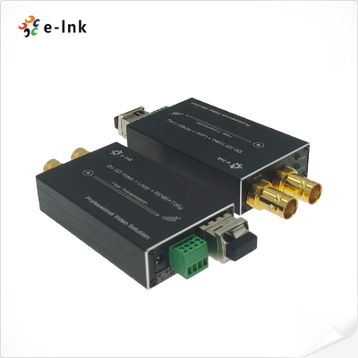 Convertisseur vidéo en fibre optique 12G SDI en gros avec Tally RS485 et SMF LC 20KM en boucle pour HDTV