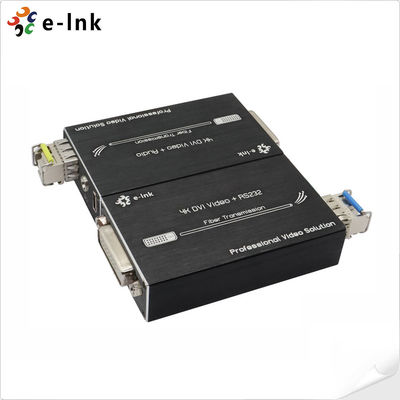 Mini 4K DVI sur fibre d'extension avec transmission de signal non comprimé audio stéréo