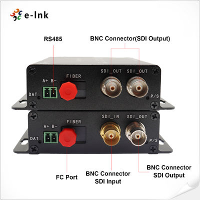Convertisseur de fibre HD-SDI avec audio intégré et transmission de données RS422/485