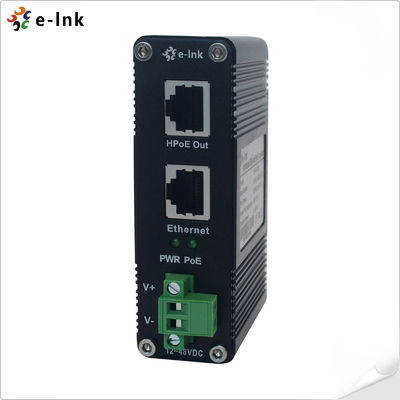 Injecteur industriel Gigabit 60W PoE, IEEE 802.3af/at, large entrée en courant continu de 12 à 48V