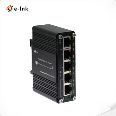 L'extenseur industriel de 1 port PoE+ à 4 ports Gigabit 30W IP40 DIN-Rail
