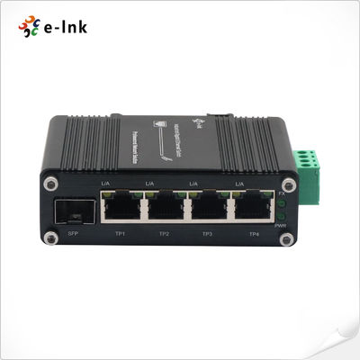 Mini Switch Ethernet Gigabit 4 ports + 1 SFP industriel -40~80°C