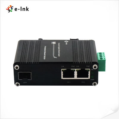 Convertisseur média PoE++ 90W industriel, port fibre SFP Gigabit