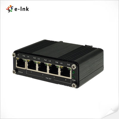 L'extenseur industriel PoE à 1 port + à 4 ports Gigabit PoE 400m Cascade