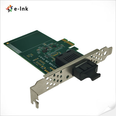 Interface serveur PCI-E SC SFP avec carte NIC à fibre industrielle 100M