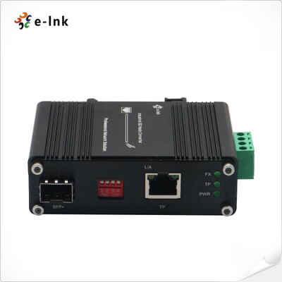 Convertisseur multimédia mini industriel 10G SFP+ Ethernet IP40