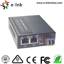 1 convertisseur de médias d'Ethernet de fibre d'interface de SFP avec l'alimentation d'énergie intégrée