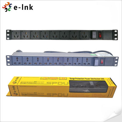 T6 en aluminium 19" unité gauche de PDU de bâti de support de 1U 8 3.68kW 10KA